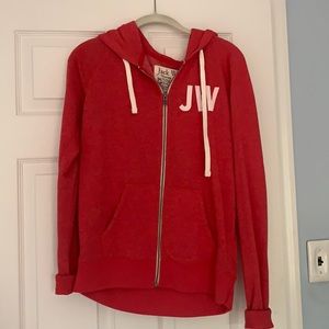 Jack Wills red/pink graphic full zip hoody